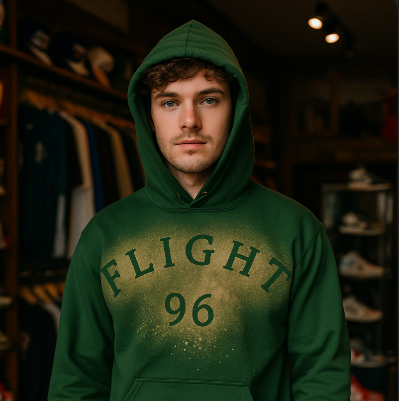 Flight96, Bleached Green hoodie